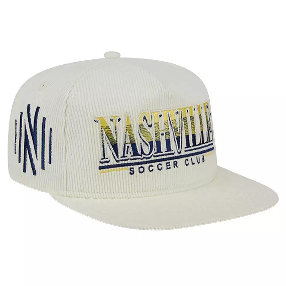 Men's New Era White Nashville SC Throwback Corduroy Golfer Adjustable Hat, Mls White Product Image