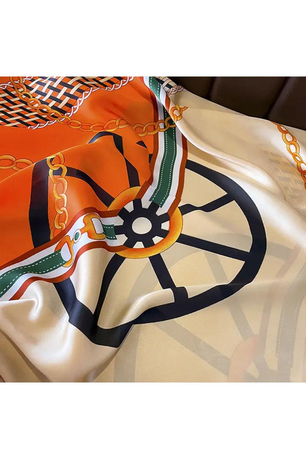 Bohemian Geometric Print Long Scarf Product Image