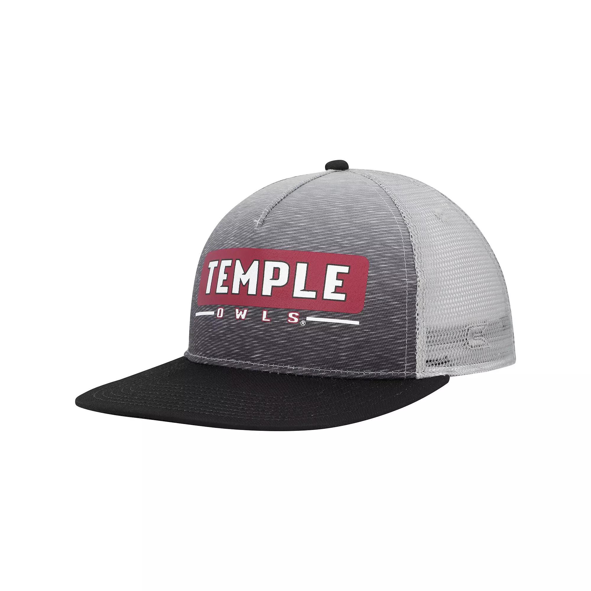 Men's Colosseum Gray Temple Owls Snapback Hat, Tem Grey Product Image