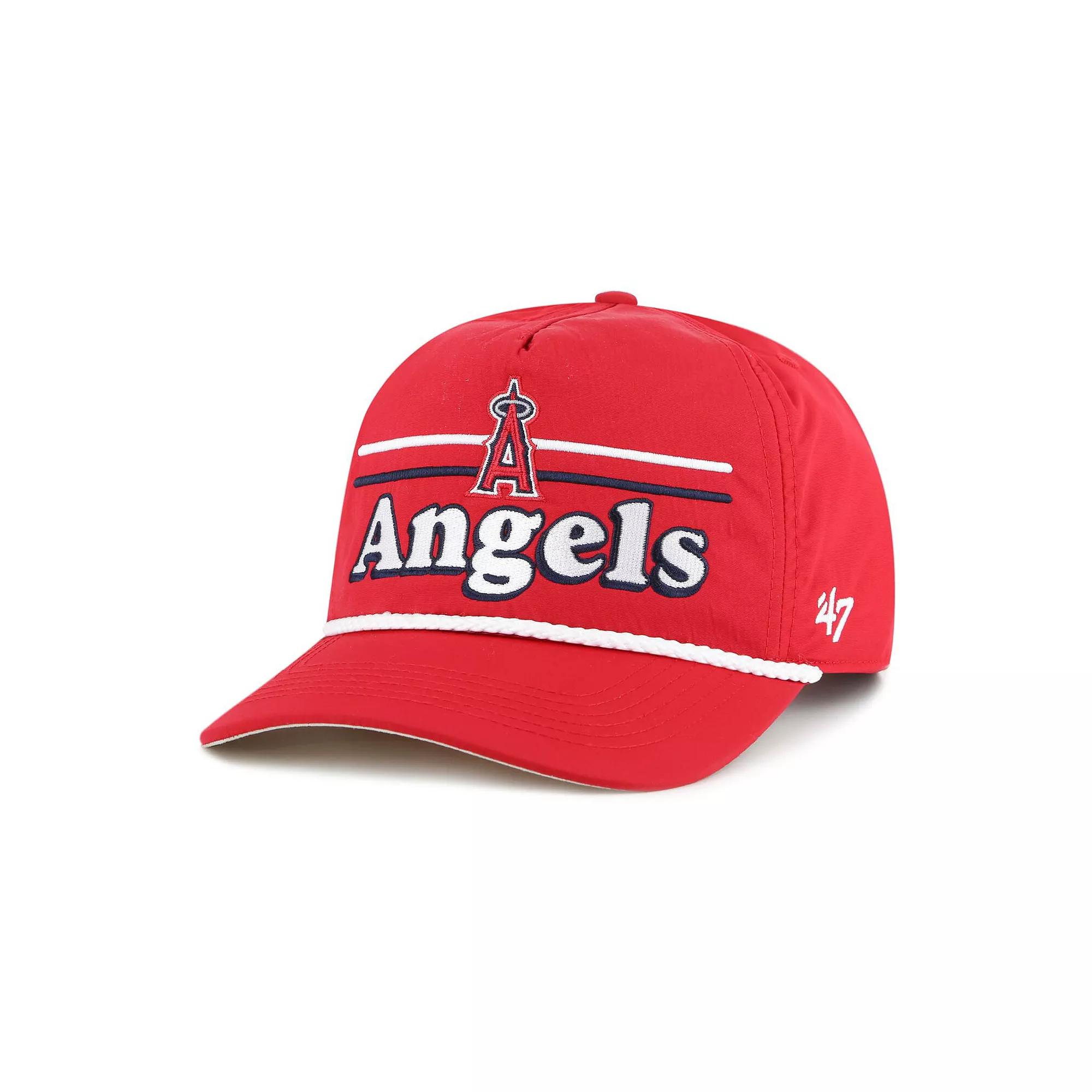 Men's '47 Red Los Angeles Angels Campscape Hitch Adjustable Hat Product Image
