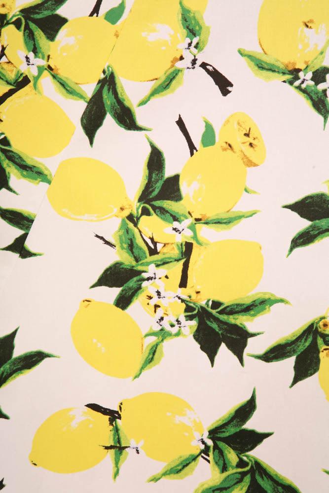 White Lemon Halter Swing Dress Product Image