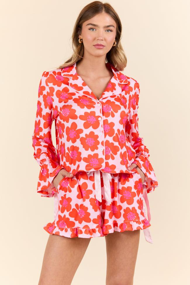 Blooming Bright Night Floral Pajama Set FINAL SALE Product Image
