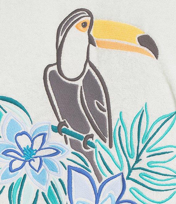 Tommy Bahama Poolside Toucan Terry Short Sleeve Woven Camp Shirt Product Image