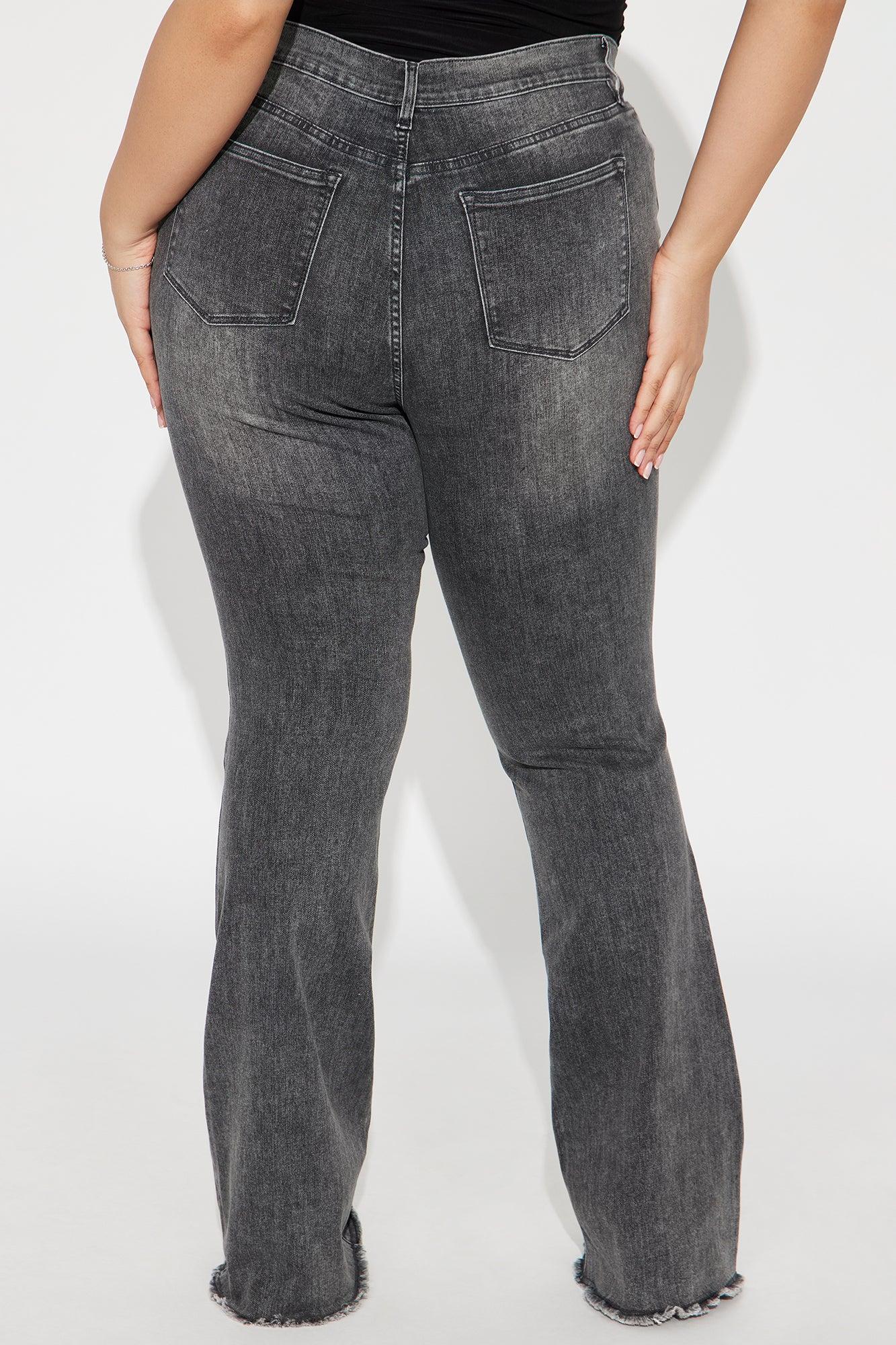 Tall Best Behavior Stretch Flare Jean - Black Wash Female Product Image