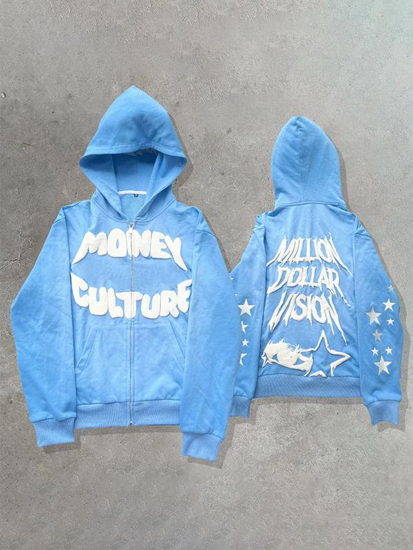 Men's Personalized Lettering Oversized Hoodie Product Image