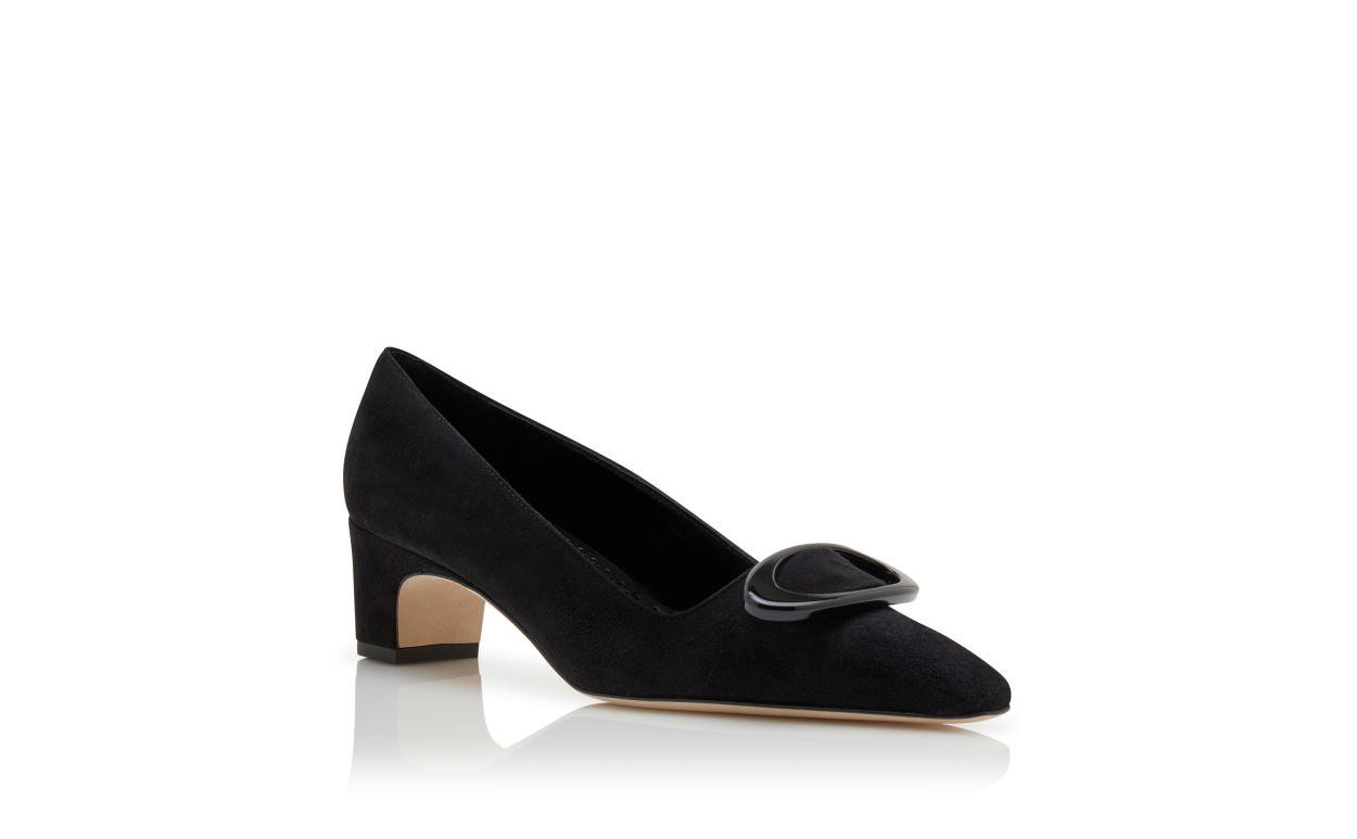FENIX Black Suede Pointed Toe Pumps Product Image