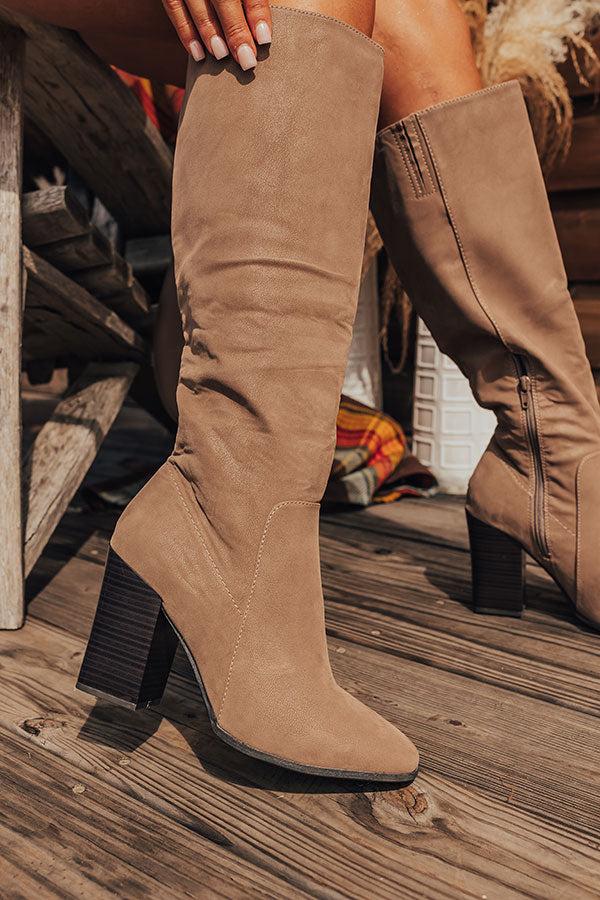 The Blakely Faux Nubuck Knee High Boot Product Image