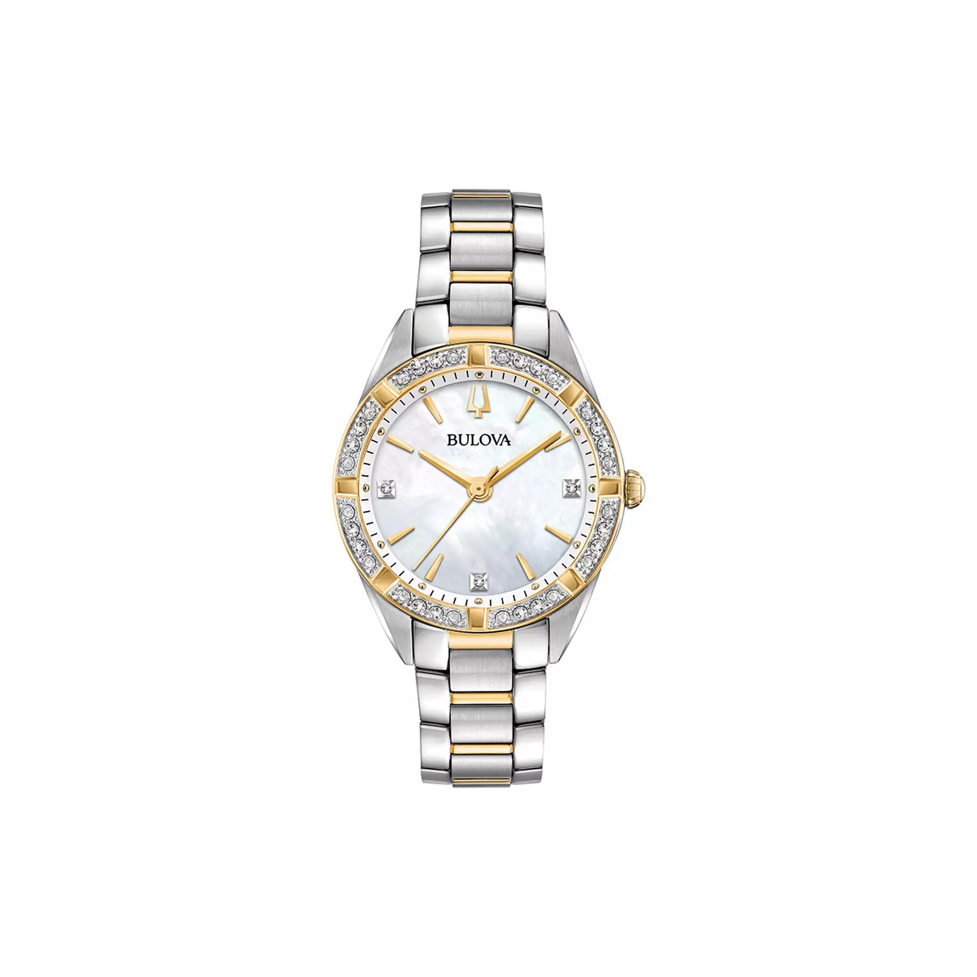 Bulova Womens Sutton Diamond Stainless Steel Watch - 98R263, Two Tone Product Image