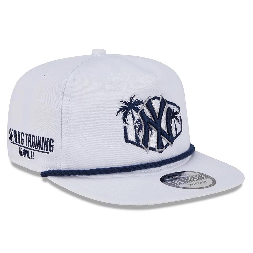 Men's New Era  White New York Yankees 2025 Spring Training Palm Golfer Adjustable Hat Product Image