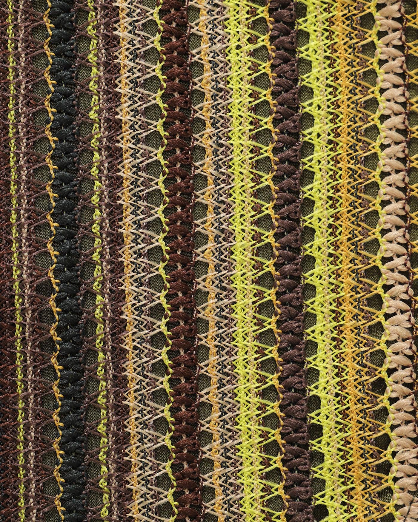 Green Striped Mesh Bikini Set Product Image