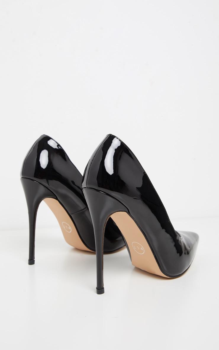 Black Patent Pu Court Heels Product Image
