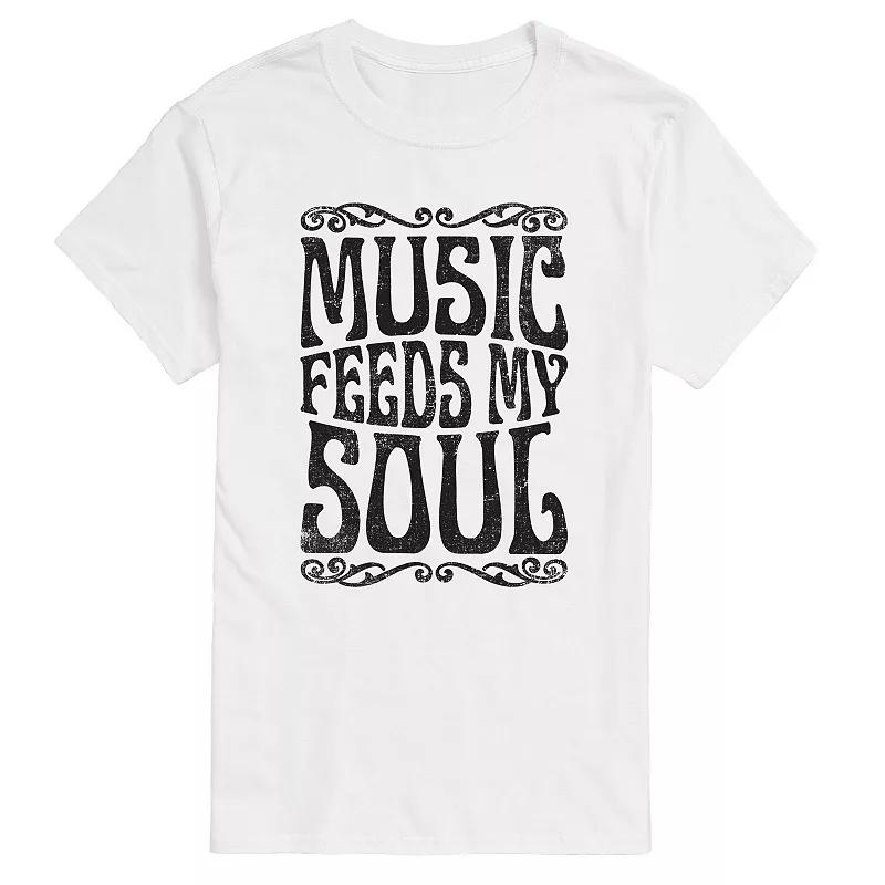 Big & Tall Music Feeds My Soul Tee, Men's,  Product Image