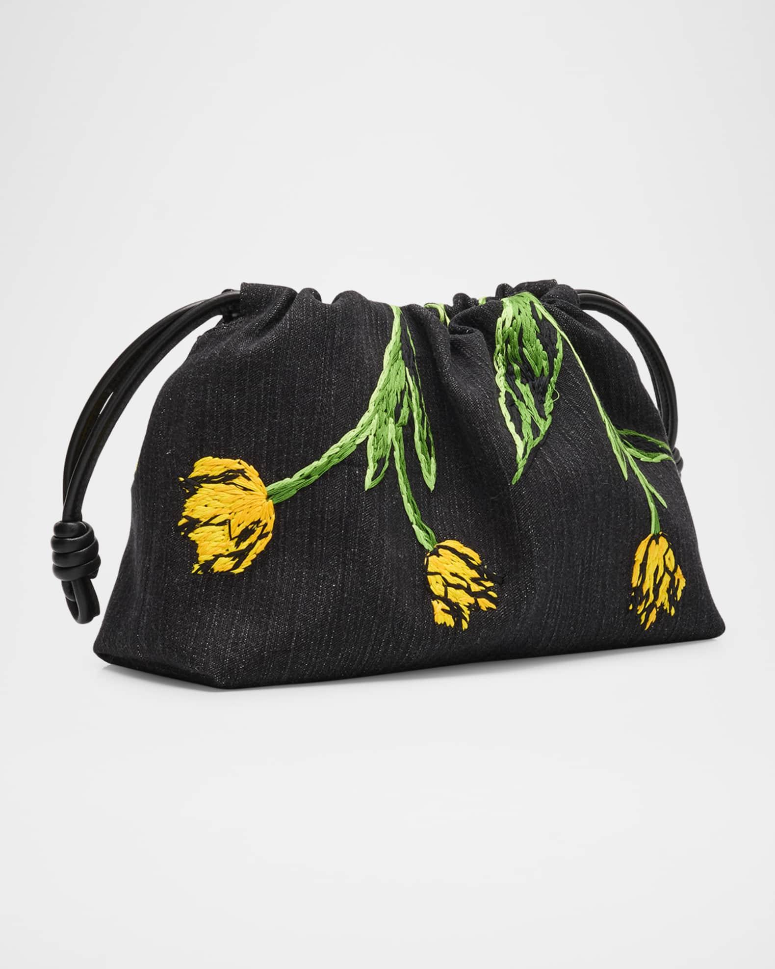 x Paula’s Ibiza Flamenco Medium Shoulder Bag in Tulips Denim Product Image