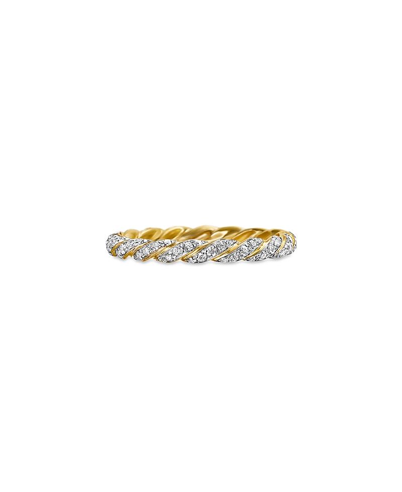 Womens Paveflex Ring Eith Diamonds in 18K Yellow Gold, 2.8MM Product Image