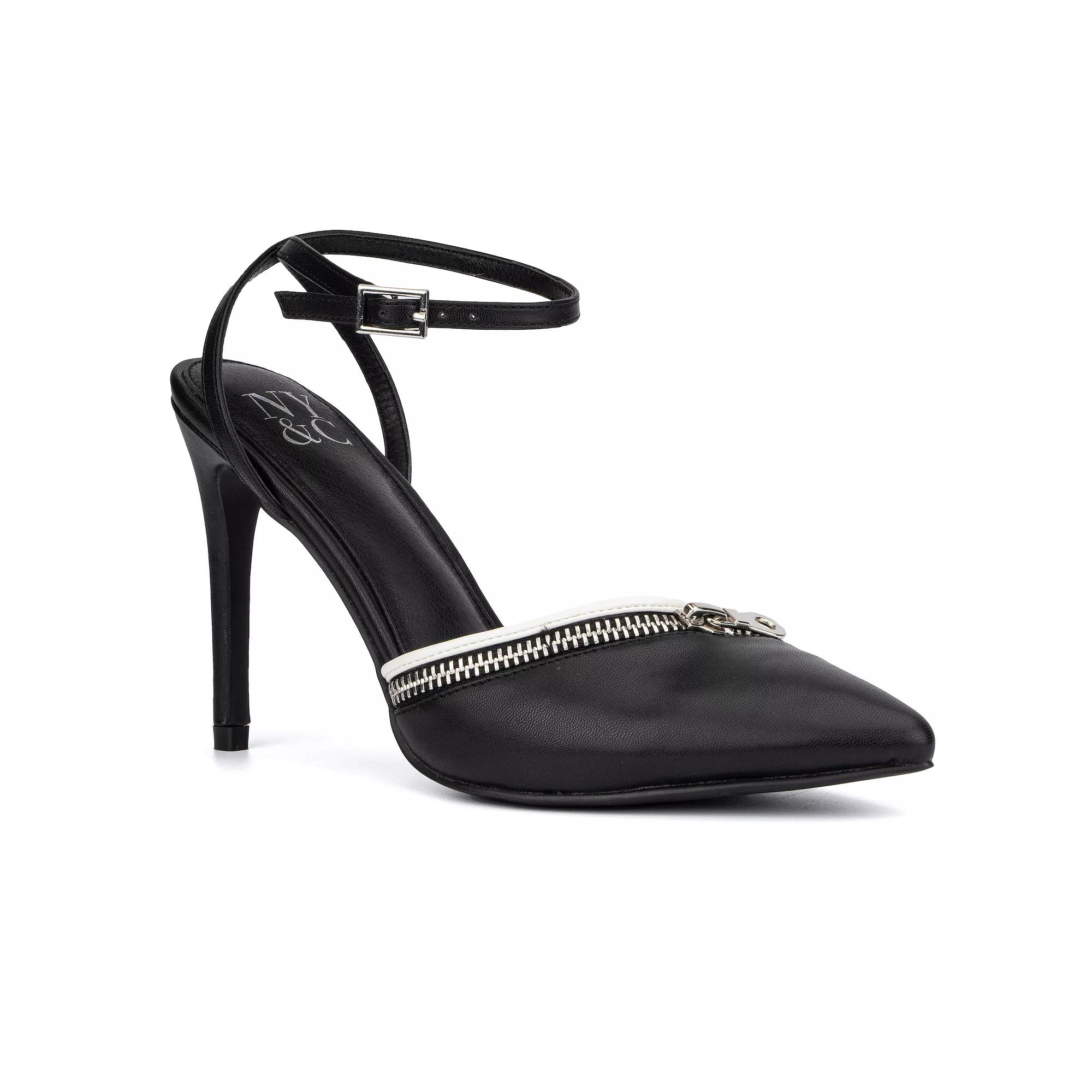 New York & Company Lara Women's Heels, Size: 8, Black White Product Image