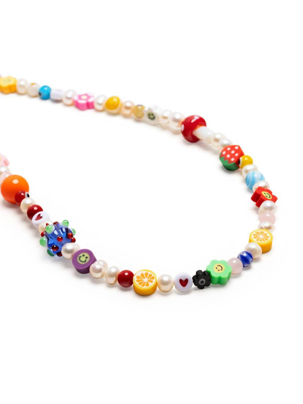 beaded pearl choker necklace Product Image