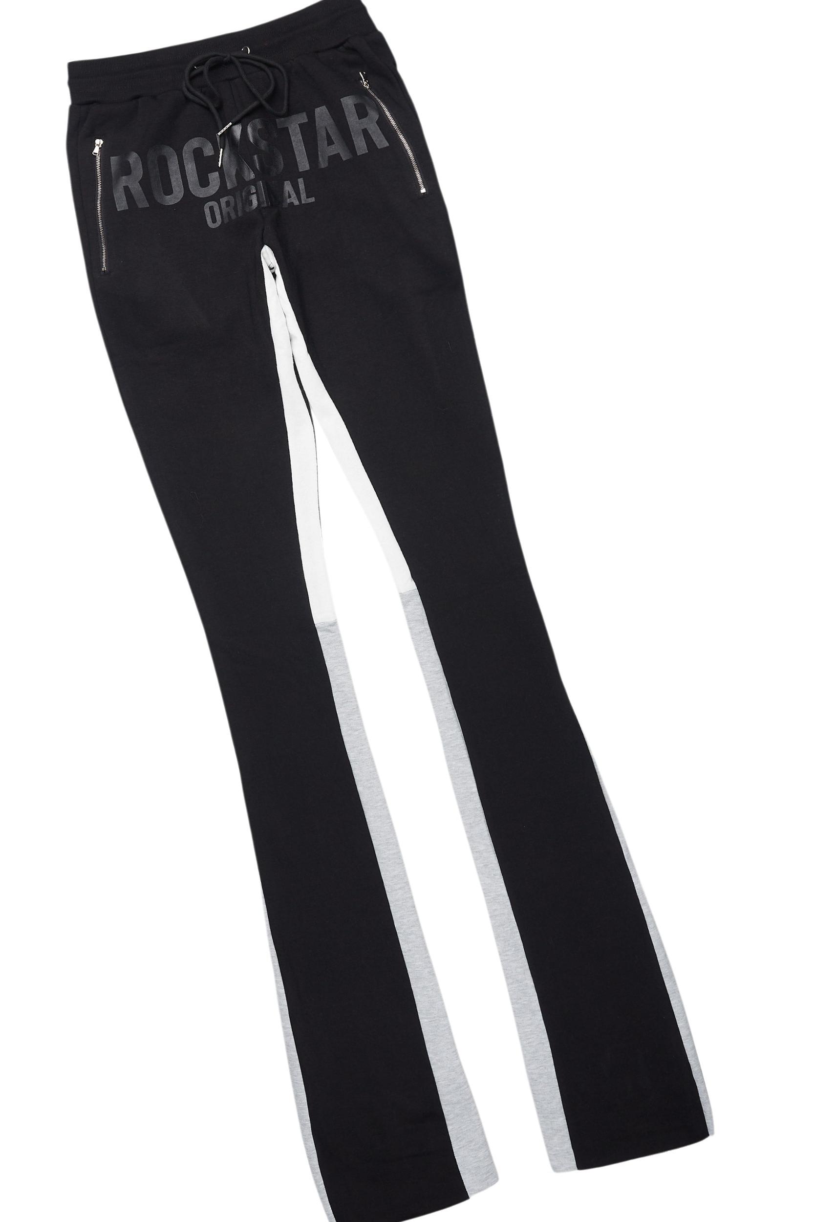 Sana Black T-Shirt/Stacked Track Pant Set Male Product Image