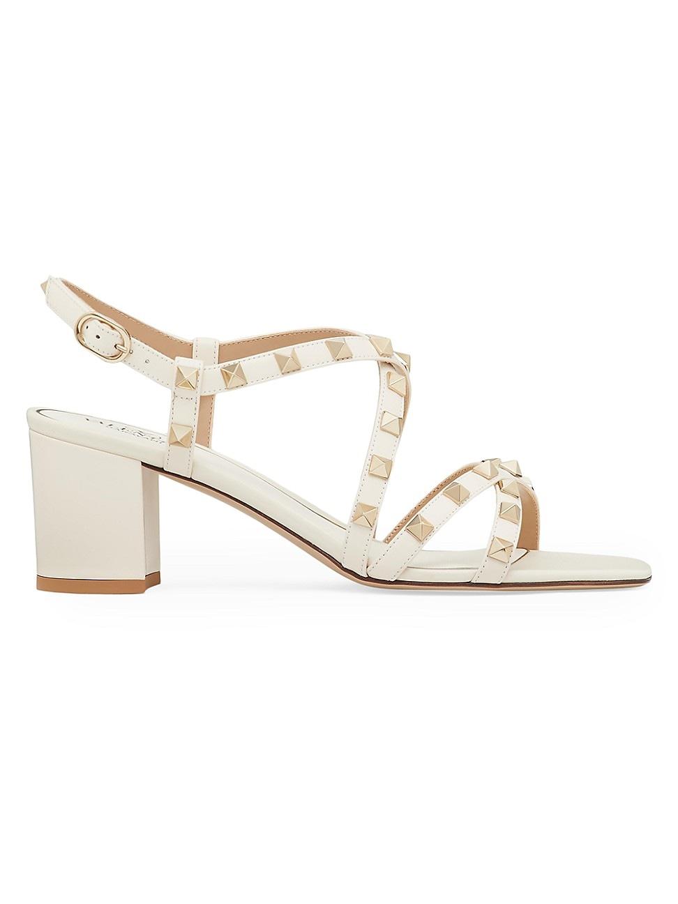 Womens Rockstud Calfskin Sandals 60MM Product Image