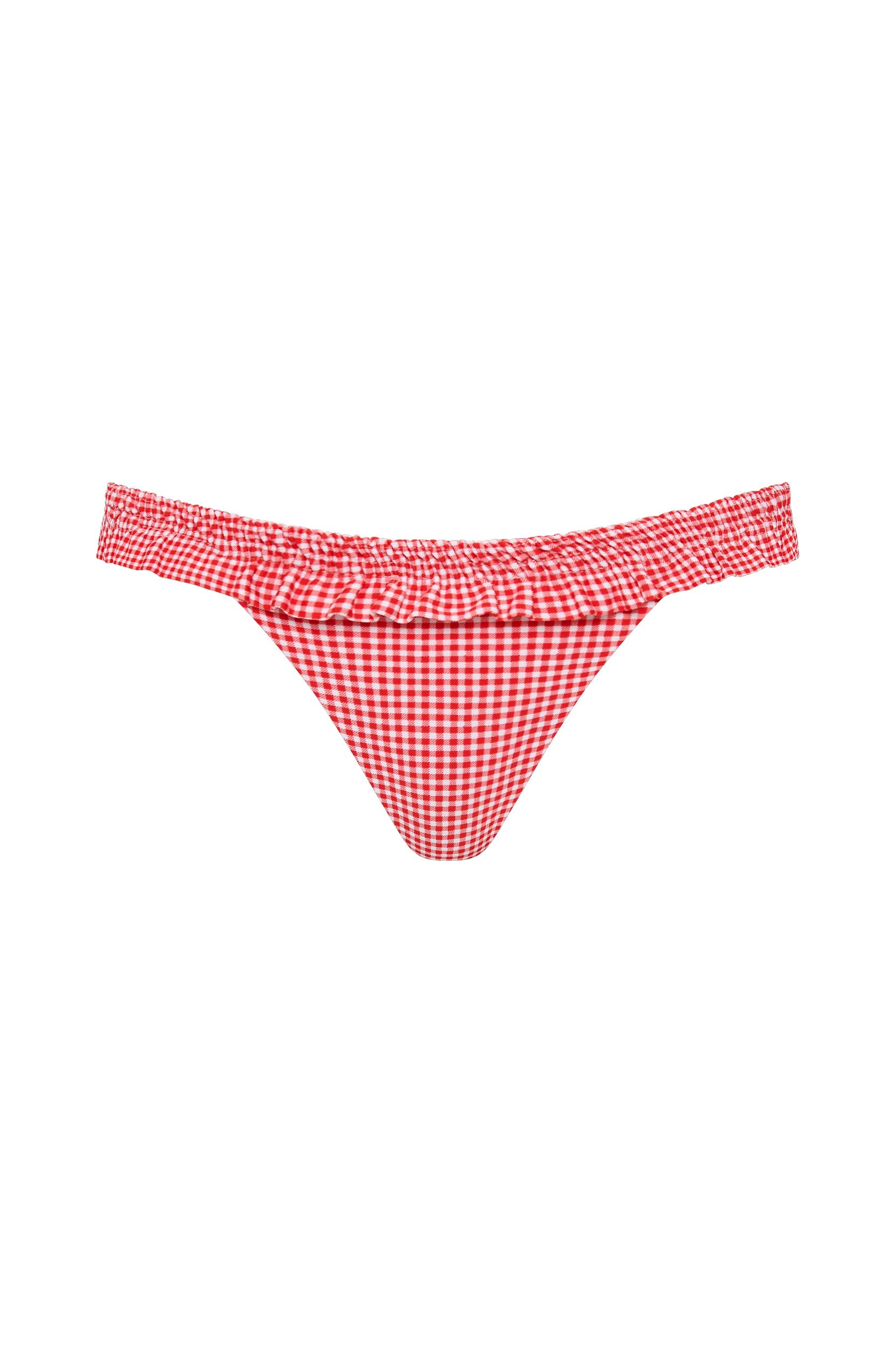 Esterel Bikini Bottom Gingham Red - Final Sale Product Image