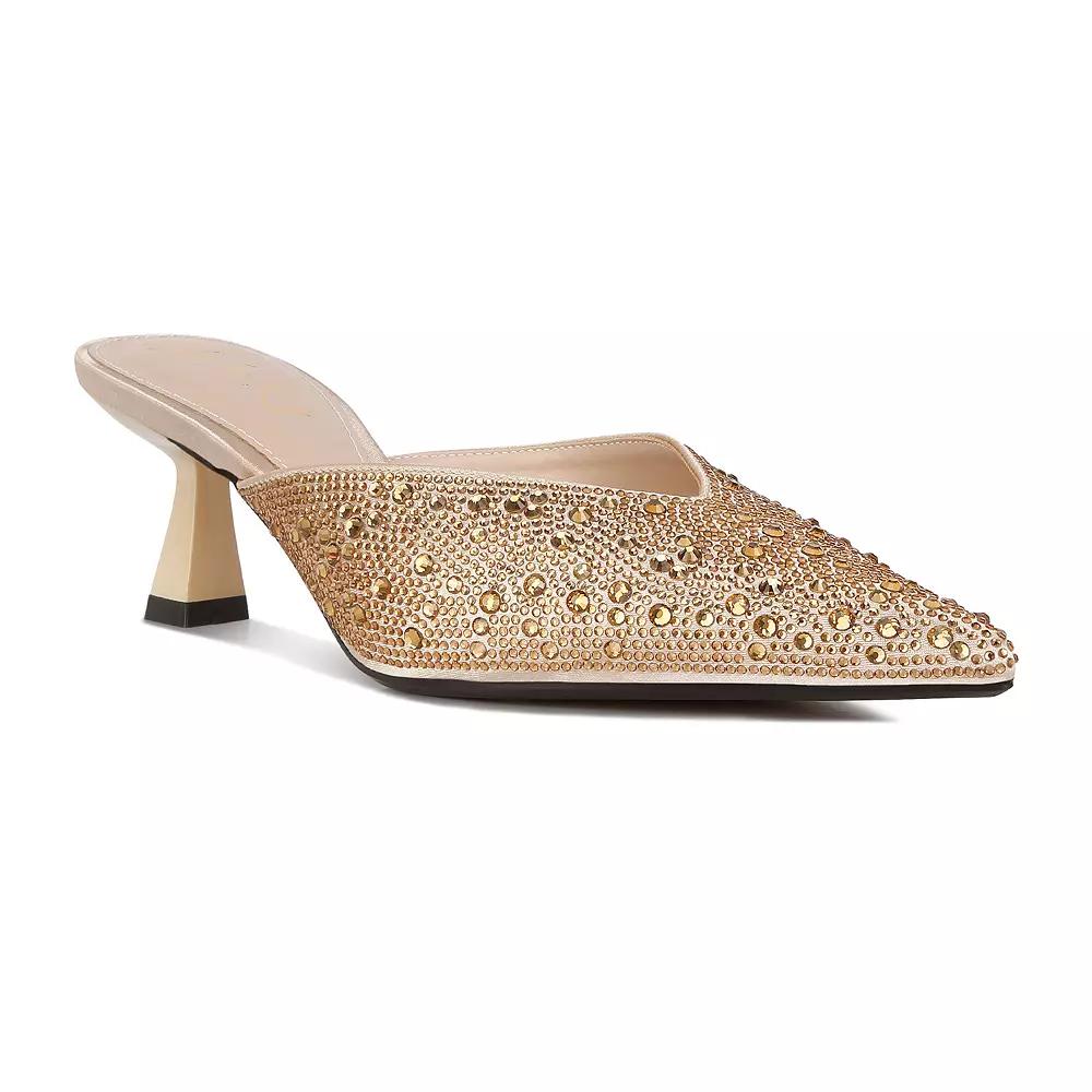 London Rag Women's Heeled Mules, Size: 6, Gold Product Image