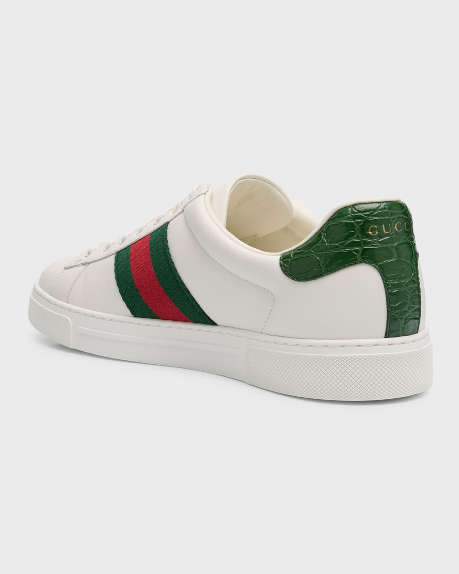 Men's Ace Leather Web Low-Top Sneakers Product Image