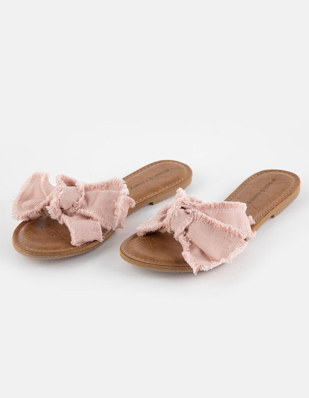 ROCK & CANDY Laze Bow Womens Sandals - PINK Product Image