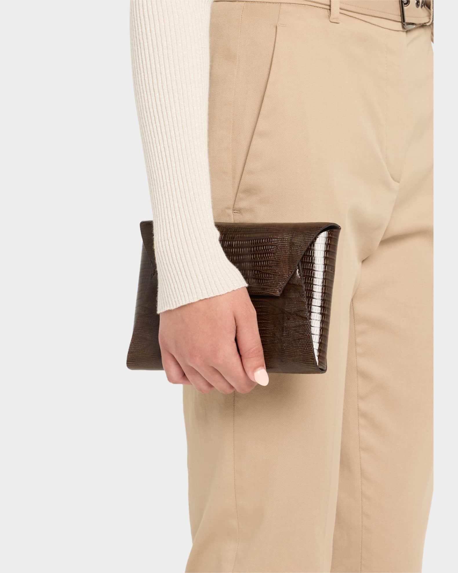 Envelope Flap Lizard Clutch Bag Product Image