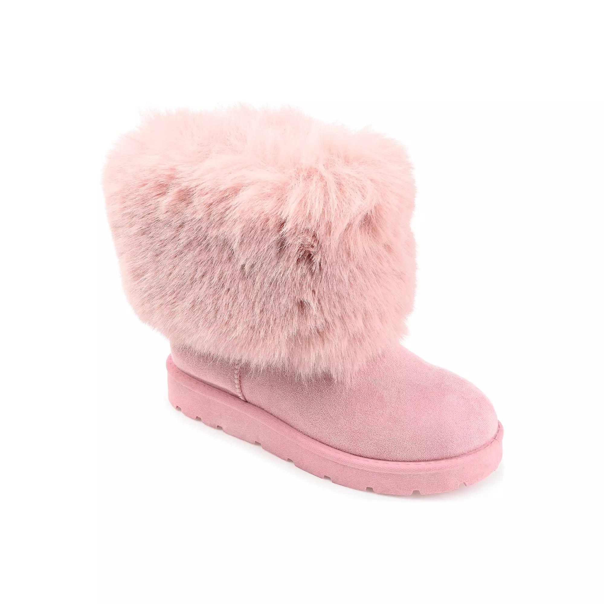 Journee Shanay Women's Faux-Fur Winter Boots,  Product Image