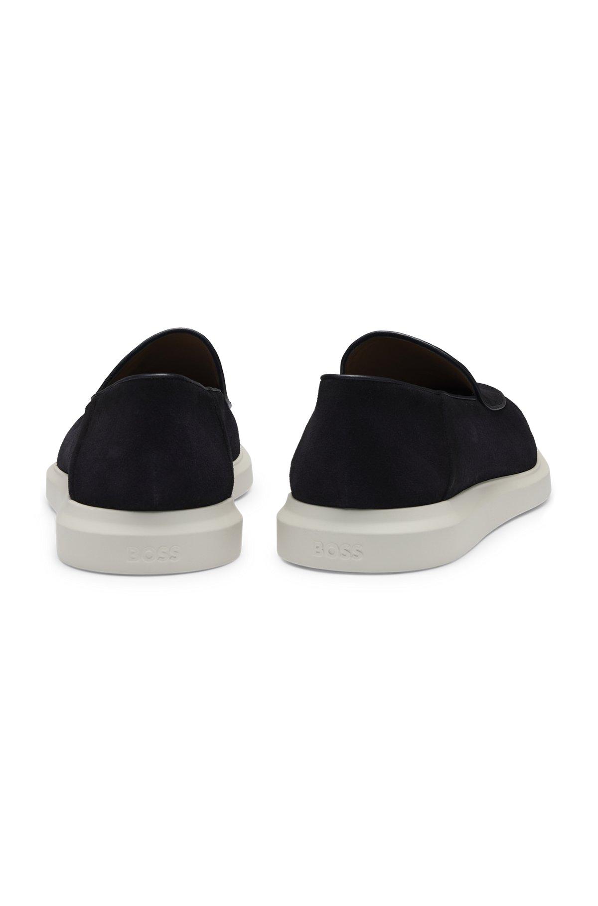 Suede loafers with logo details Product Image