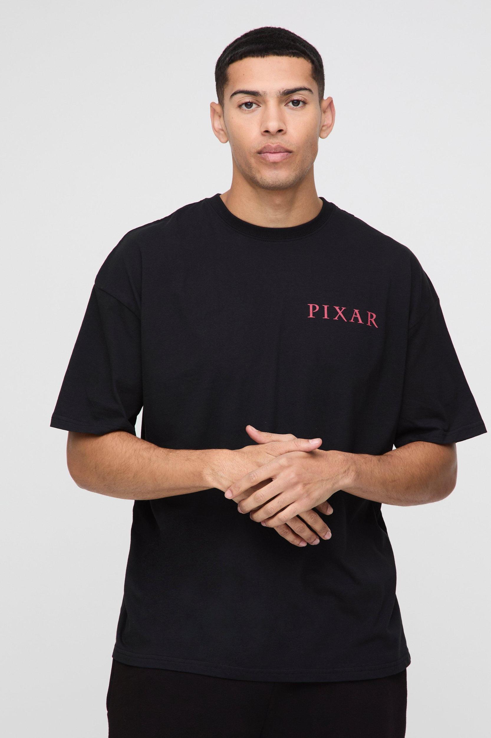 Oversized Disney Pixar Multi Character License Graphic T Shirt | boohooMAN USA Product Image