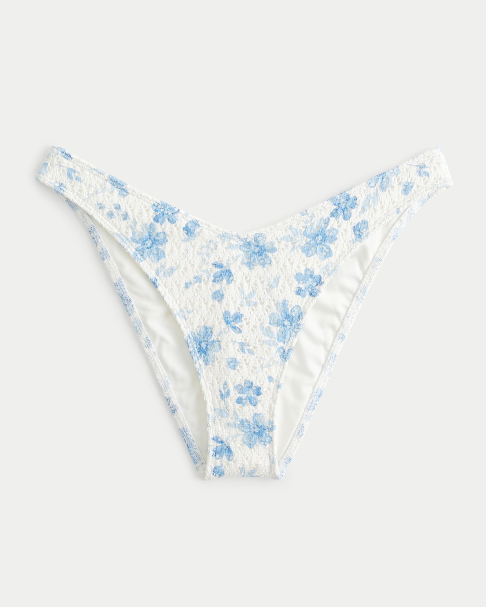 Crochet-Style High-Leg Cheeky Bikini Bottom Product Image