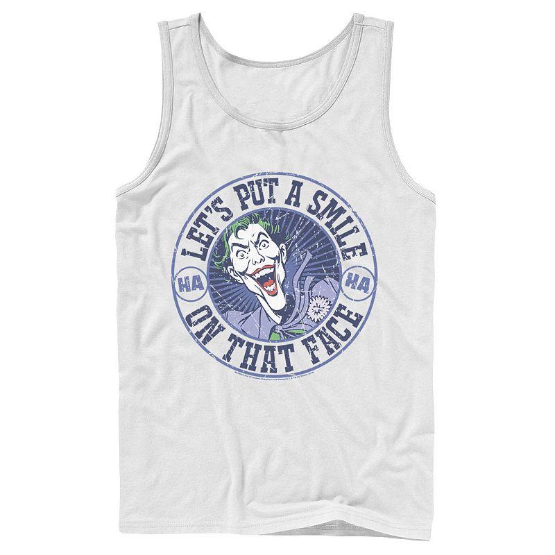 Men's DC Comics The Joker Let's Put A Smile On That Face Tank Top,  Product Image