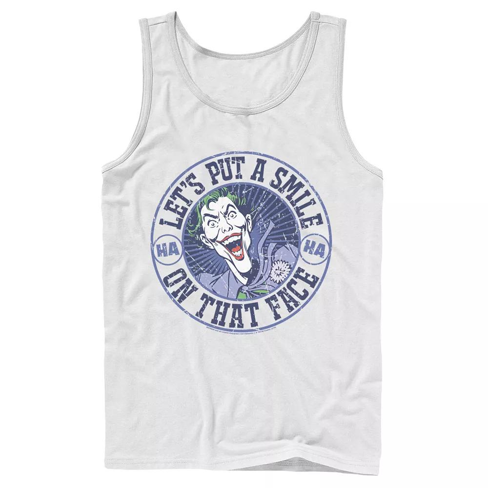 Men's DC Comics The Joker Let's Put A Smile On That Face Tank Top,  Product Image