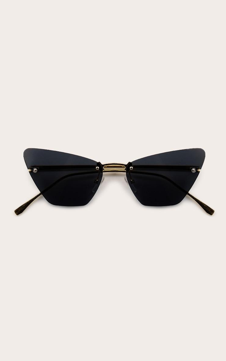 Gold Exaggerated Cat Eye Sunglasses Product Image