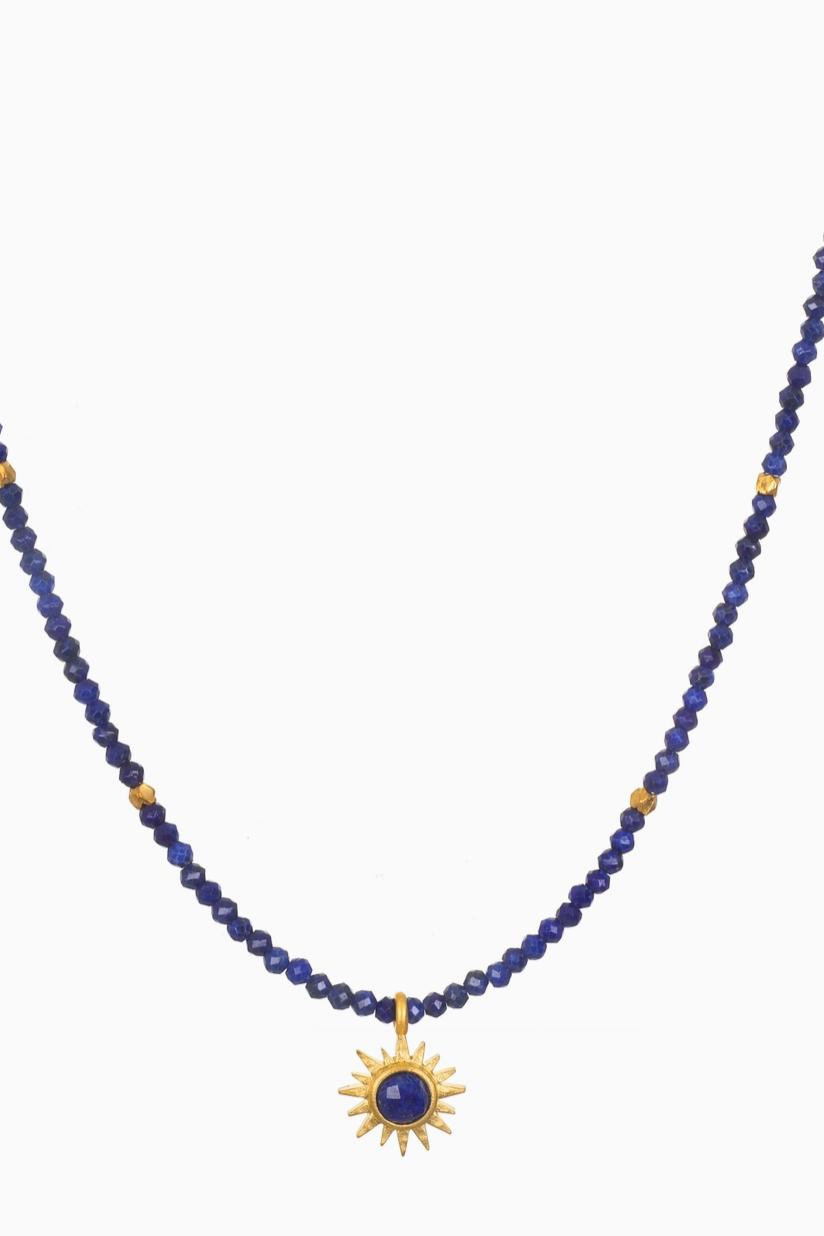 14" Lapis Starburst Choker Necklace Product Image