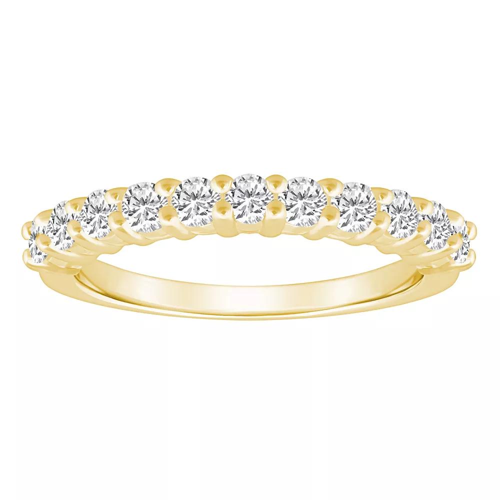 Alyson Layne 14k Gold 3/4 Carat T.W. Diamond 11-Stone Wedding Band, Women's, Size: 8, Yellow Product Image