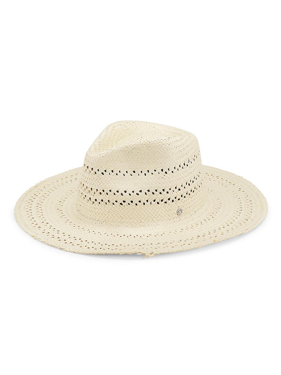 Womens Elle Perforated Straw Fedora Product Image