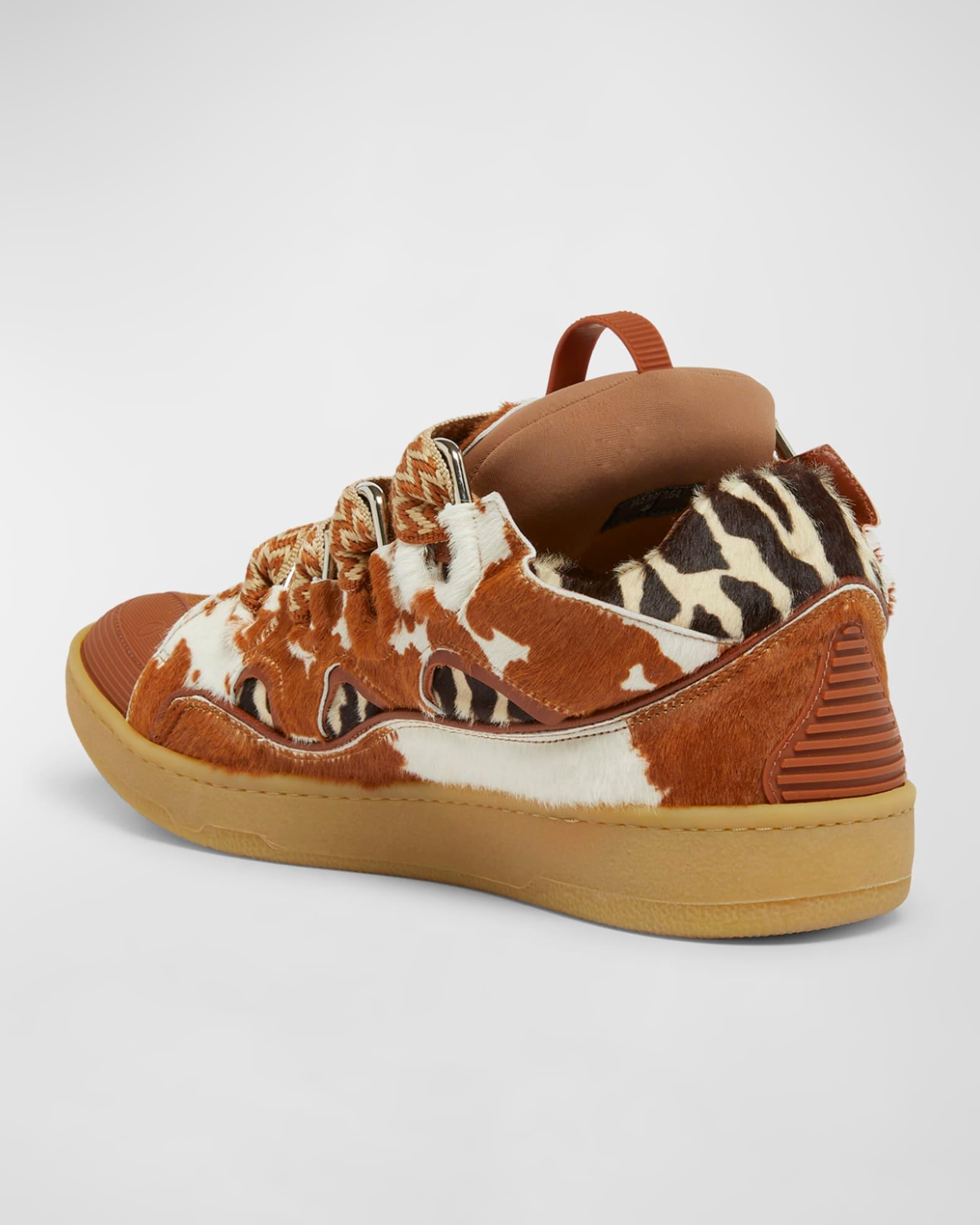 Men's Curb Pony-Effect Low-Top Sneakers Product Image