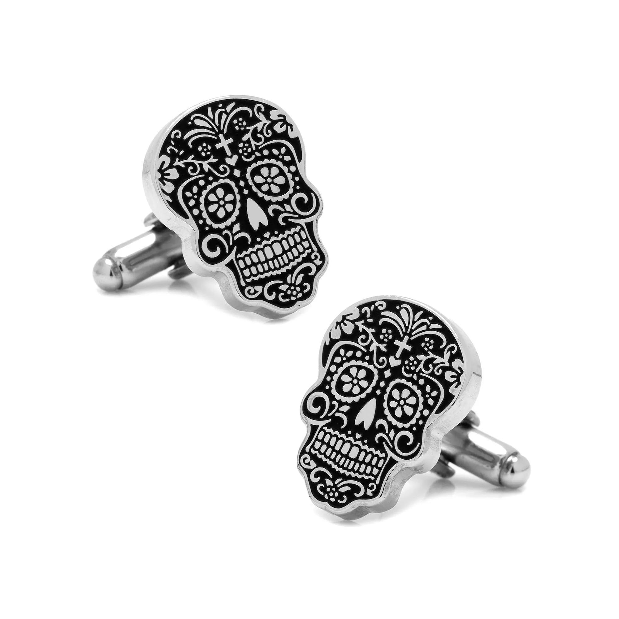 Men's Cuff Links, Inc. Silver Day of the Dead Cuff Links Product Image