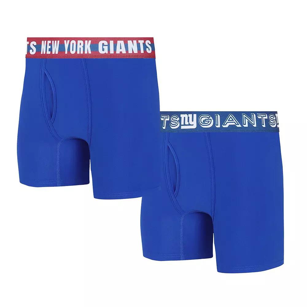 Men's Concepts Sport New York Giants Gauge Knit Boxer Brief Two-Pack, Size: Large, Blue Product Image