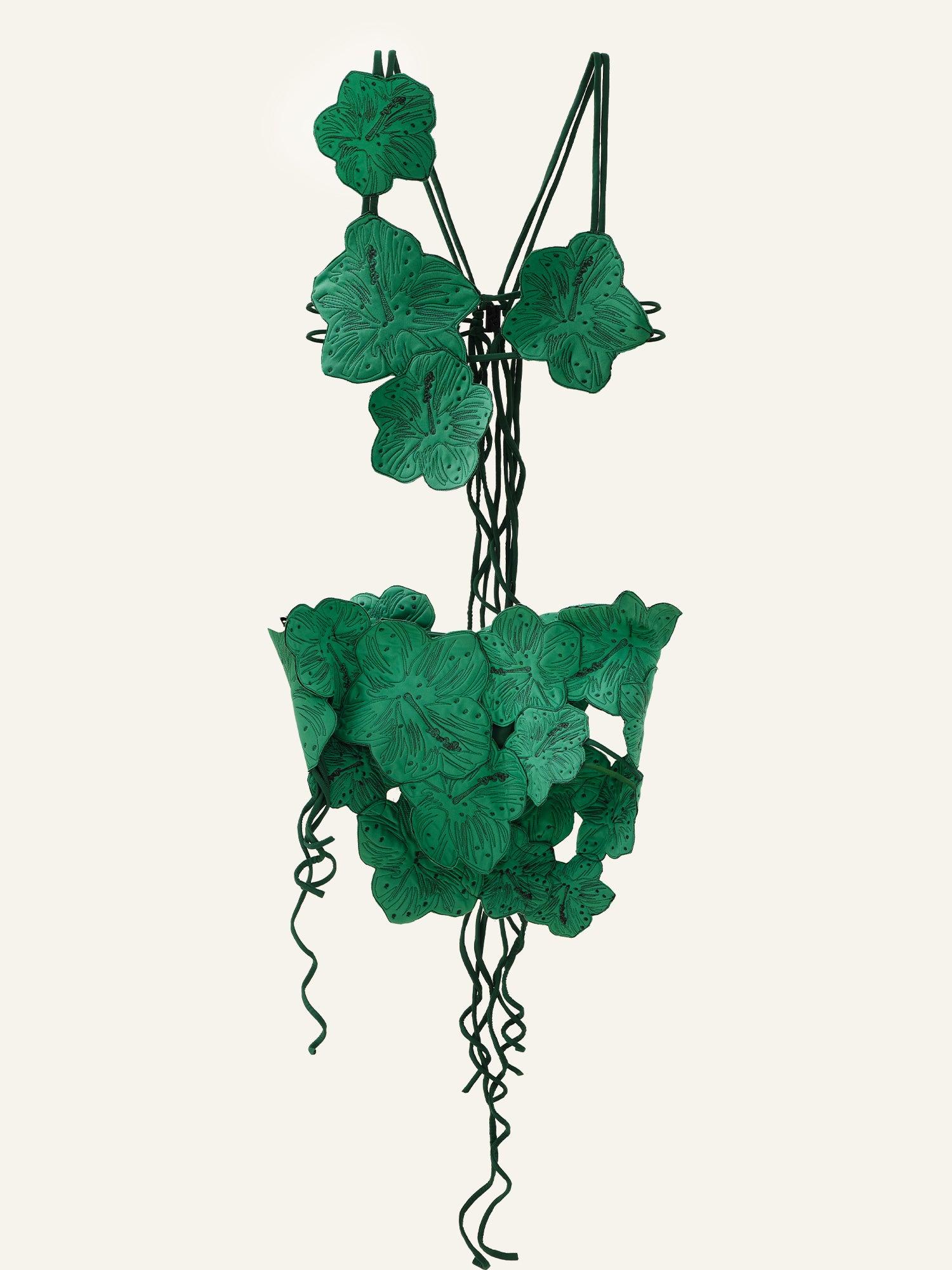 Bundle: Eden Bloom top in Green + Eden Bloom skort in Green Product Image