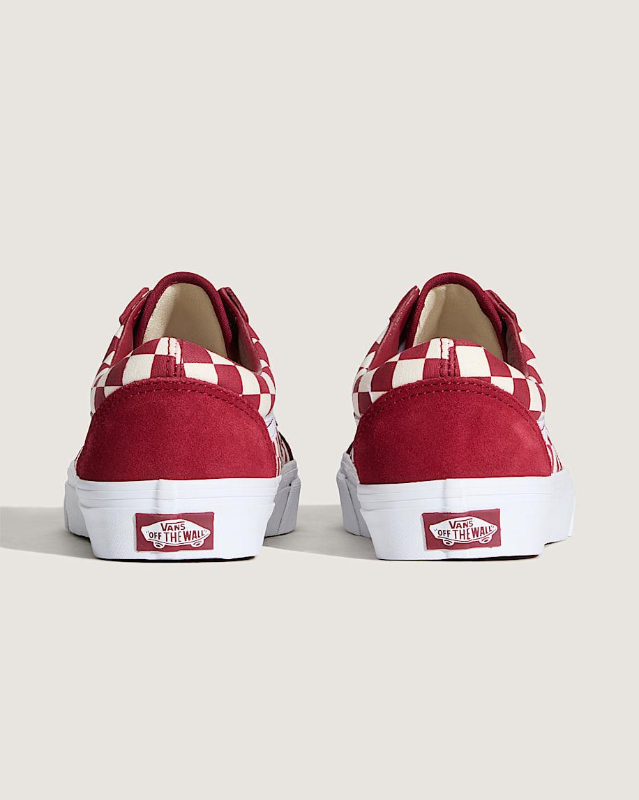 Old Skool Checkerboard Shoe in Checkerboard Red| Vans US Product Image