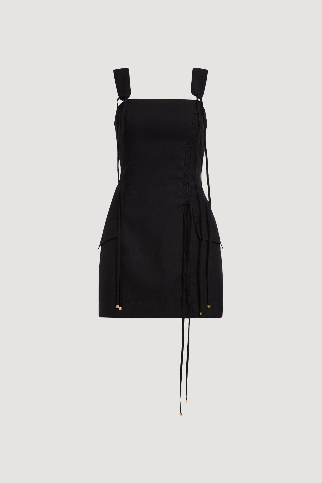 Solene Mini Dress-BLACK / 4 Product Image