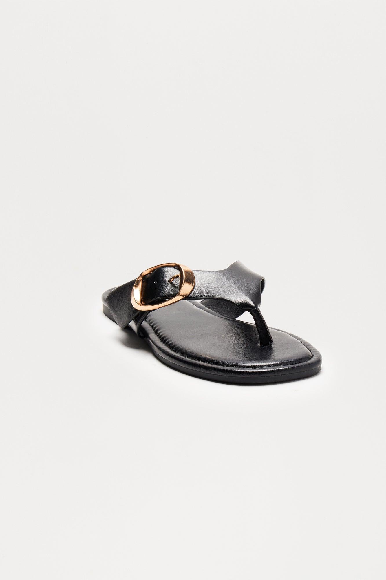 Santos Buckle Sandals - Black Product Image
