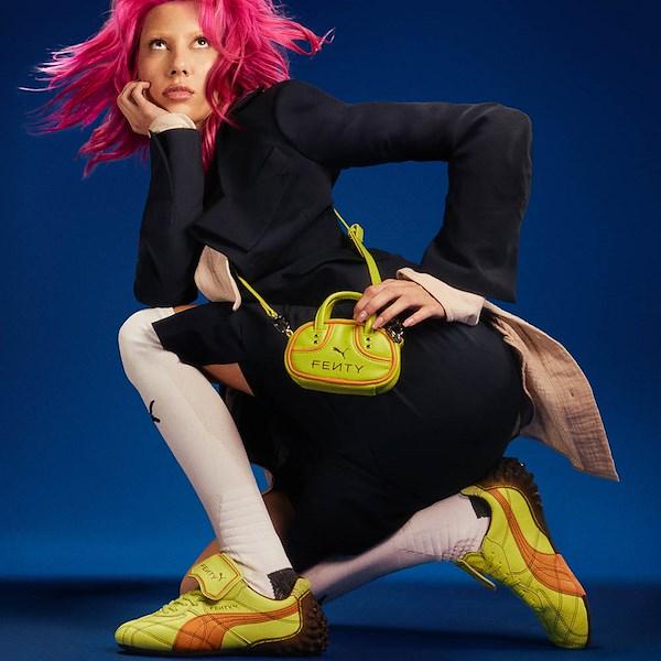 PUMA Womens PUMA Avanti L Fenty - Womens Shoes Lime Sheen/Pumpkin Product Image