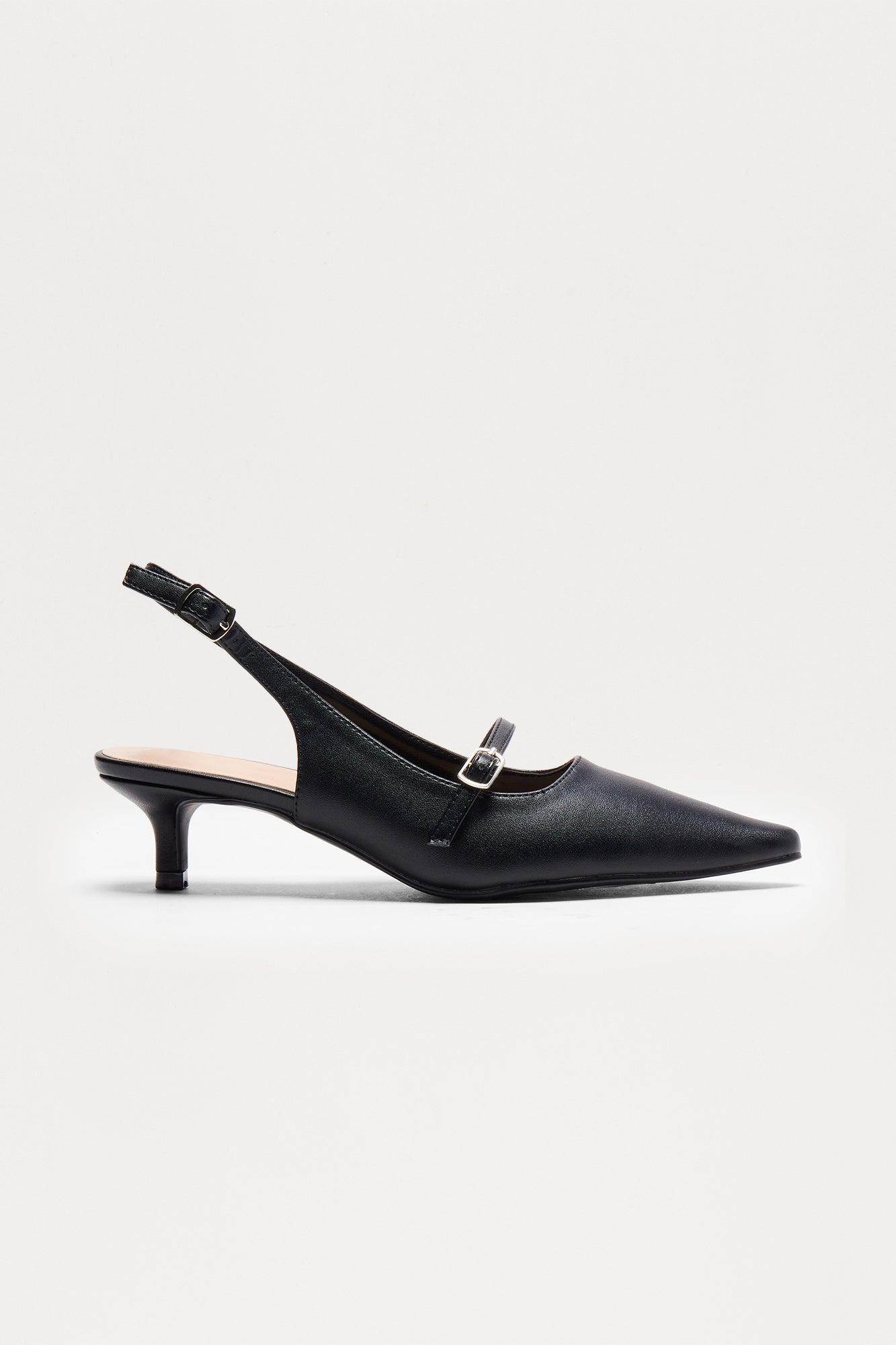 Aura Kitten Heel Pumps - Black Product Image