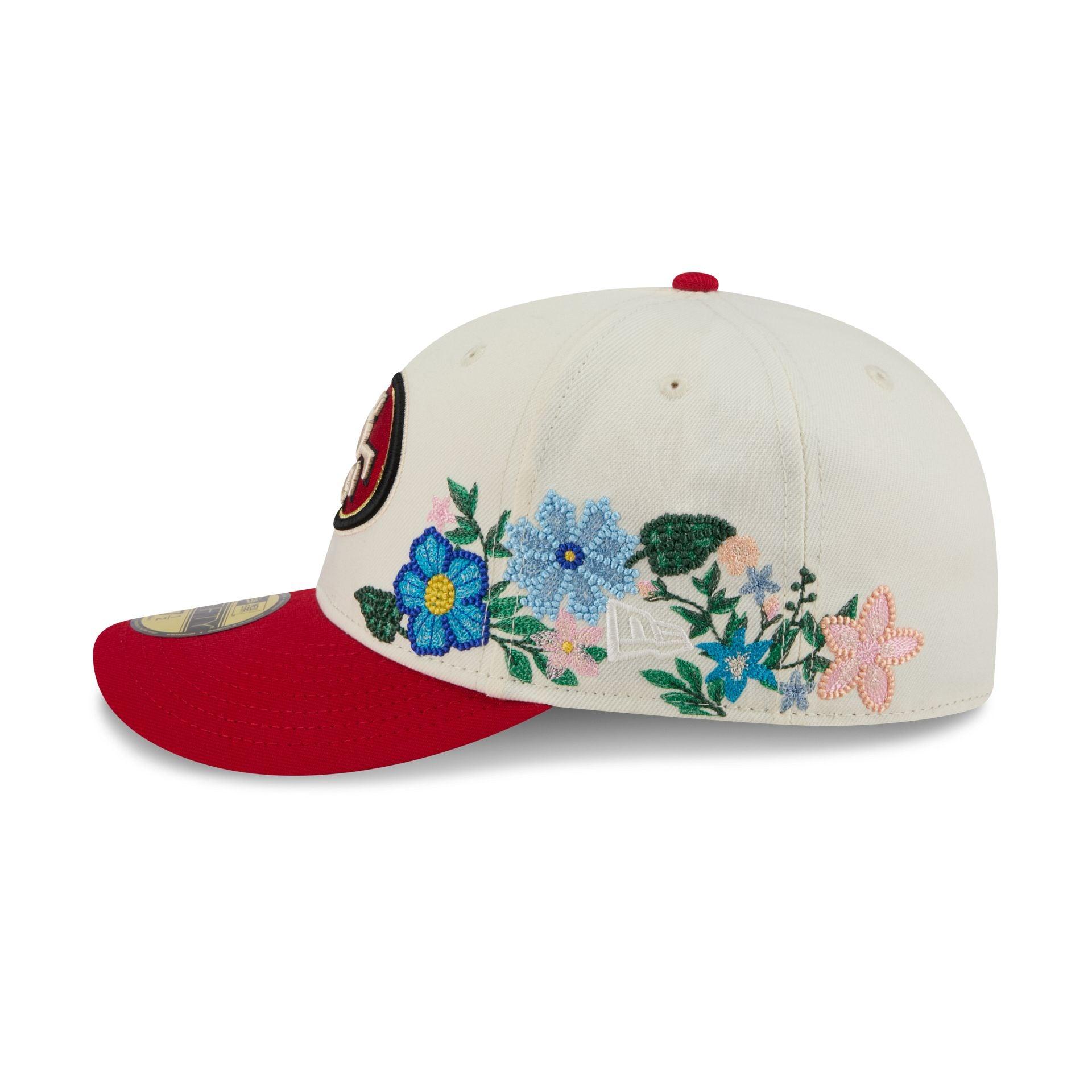 San Francisco 49ers Tonal Florals White 59FIFTY Fitted Hat Male Product Image