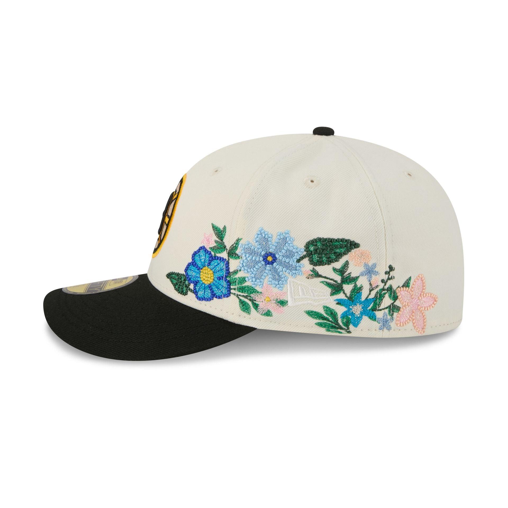 Boston Bruins Tonal Florals White 59FIFTY Fitted Hat Male Product Image