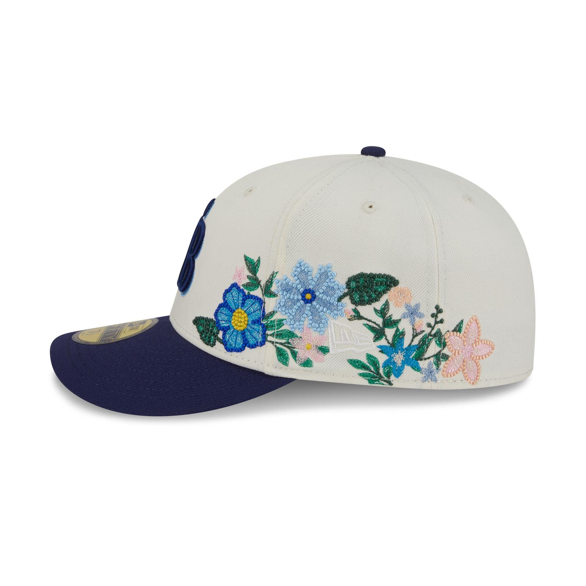 Tampa Bay Rays Tonal Florals White 59FIFTY Fitted Hat Male Product Image