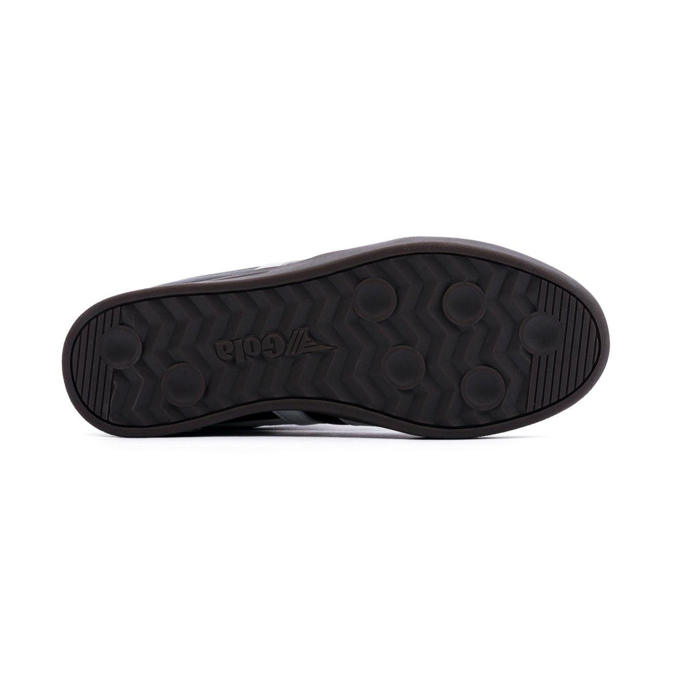 Gola Cyclone Men's Shoes - Leather Black/White/Dark Gum Product Image